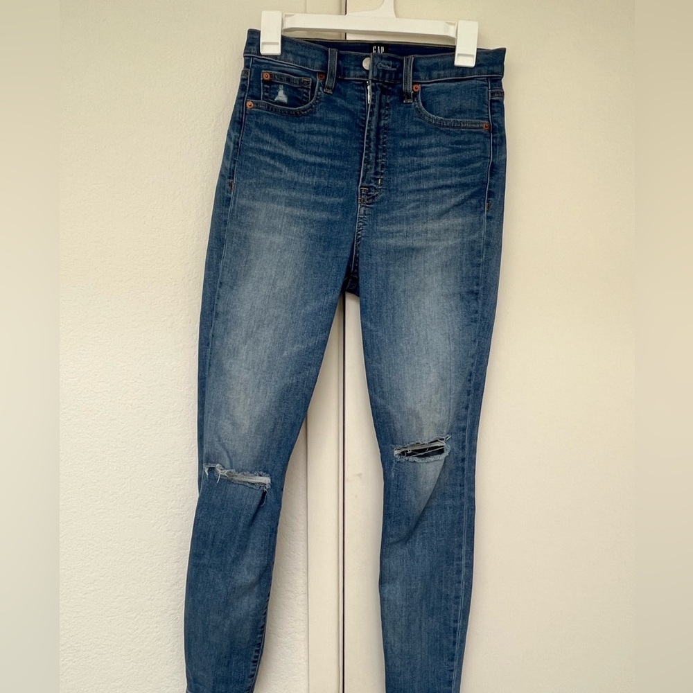 Gap Sky High Rise True Skinny Jeans
